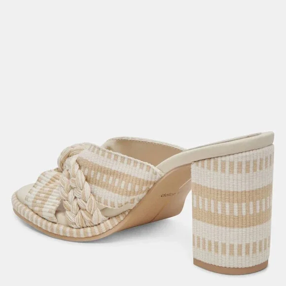 Dolce Vita Brilah Sandals Women's US 9 Brown Open Toe Block Heel Slide PQ292